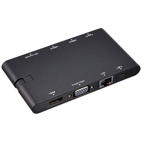 USBキーボード エレコム ドッキングステーション USB-C ハブ PD対応Type-C×2/USB3.0×2/HDMI/D-sub/LAN/SD+microS
