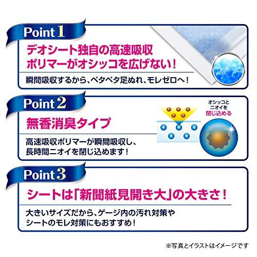 デオシート しっかり超吸収 無香消臭タイプ スーパーワイド 15枚×4個(ケース販売) スーパーワイド