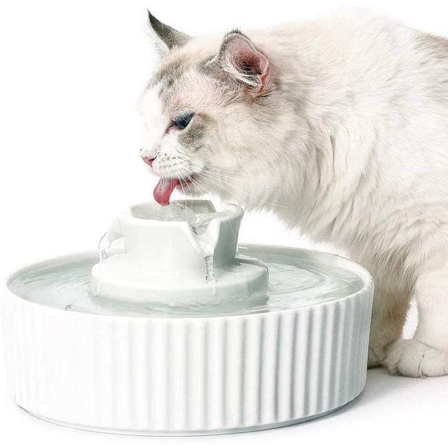 V Dank 給水器 ペット 自動 猫 給水器 陶器製 犬 水飲み器 セラミックス 循環式給水器 2l 大容量 超静音 活性炭 軟水化 フィ T Tshop 通販 Yahoo ショッピング