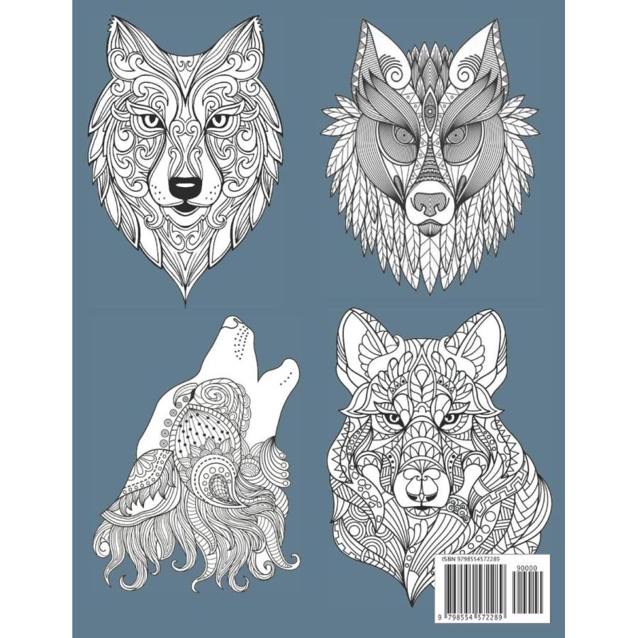 大人 塗り絵 Wolf やさしい 塗り絵 狼 50片面オオカミのデザイン動物の塗り絵オオカミ男の子と女の子のための完璧な贈り物すべての年齢 T Tshop 通販 Yahoo ショッピング
