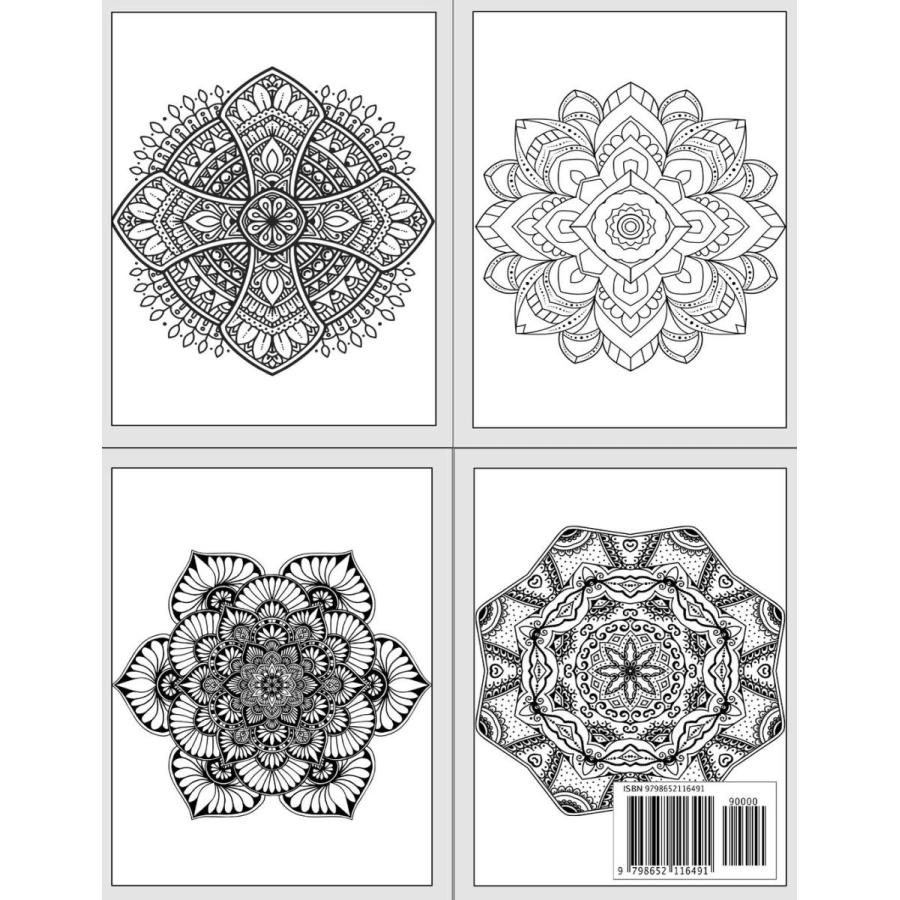 Mandala Coloring Book マンダラ 塗り絵 50 マンダラ 塗り絵 大人 曼荼羅 模様 塗り 8 5 X11 大人 005 T Tshop 通販 Yahoo ショッピング