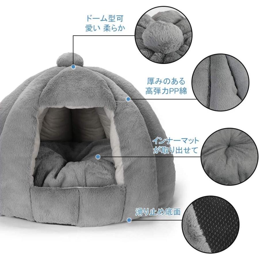 最大10 Offクーポン 猫ハウス 冬 猫用ベッド 猫 ドーム型 ベッド 犬小屋 可愛い 柔らか 水洗え 滑り止め 小型犬 キャット ペット小屋 室内用 クッション付 Dprd Jatimprov Go Id