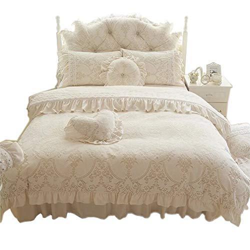 送料込 掛け布団カバー 4点セット 姫系 布団カバー ダブル ベッド 洋式 可愛い 敷き布団カバー ホワイト 白 おしゃれ レース付き フランネル 006 T Tshop 通販 Yahoo ショッピング 限定価格セール Www Jolimmo Ch