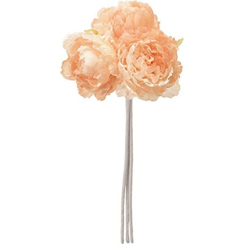 トップ Asca 造花 ピオニーバンチ 1束3本 ピーチ 全長 35cm Cisama Sc Gov Br