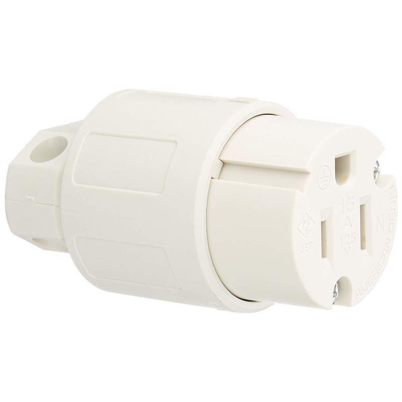 高額売筋】 アメリカン電機 コードコネクタボディ 白 接地形2P125VNEMA5-15平刃形 7114GR-IV アメリカン電機 平刃形 ゴムプラグ 接地2P15A125V 7112GR-NEW アメリカン電機(株)