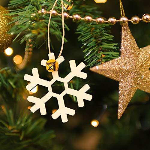 Kixuzi クリスマスツリー オーナメント クリスマス 飾り オーナメント 木製 雪の結晶 ベール 靴下 飾り付け スト 日本正規品