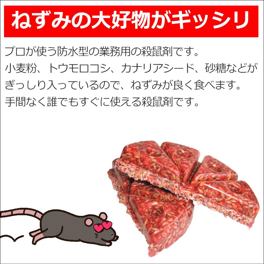 ネズコロン-S  120g×100個 防水型殺鼠剤 ネズミ 予防 駆除 退治 対策 下水溝 排水溝の画像