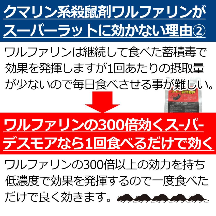 業務用殺鼠剤スーパーデスモア500g毒餌皿10枚付 ネズミ 予防 駆除 退治 対策 強力 スーパーラット 抵抗性の画像