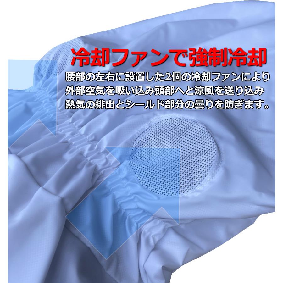 【プロが選んだ】【手袋・長靴25cm付】高性能蜂駆除用防護服！蜂の侵入を防ぐ安心の１ピースタイプ！冷却電動ファン付き蜂武者_3