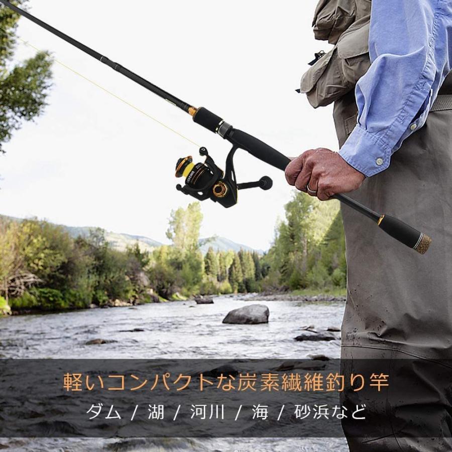 送料込 釣り竿 エギングロッド スピニングロッド リール付き カーボン製 コンパクト投げ竿 釣り具 4セクションショート ルアーロッド 振出 海釣り 注目ブランド Kwsrbd Com