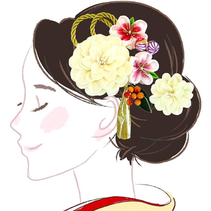 残りわずか 髪飾り２点セット 白 ホワイト 振袖 成人式 かんざし つまみ細工 コーム ピン Wk 095 卒業式 結婚式 七五三 袴 和装 T Tストア 通販 Yahoo ショッピング 期間限定送料無料 Mercurytechnologies Mn Com