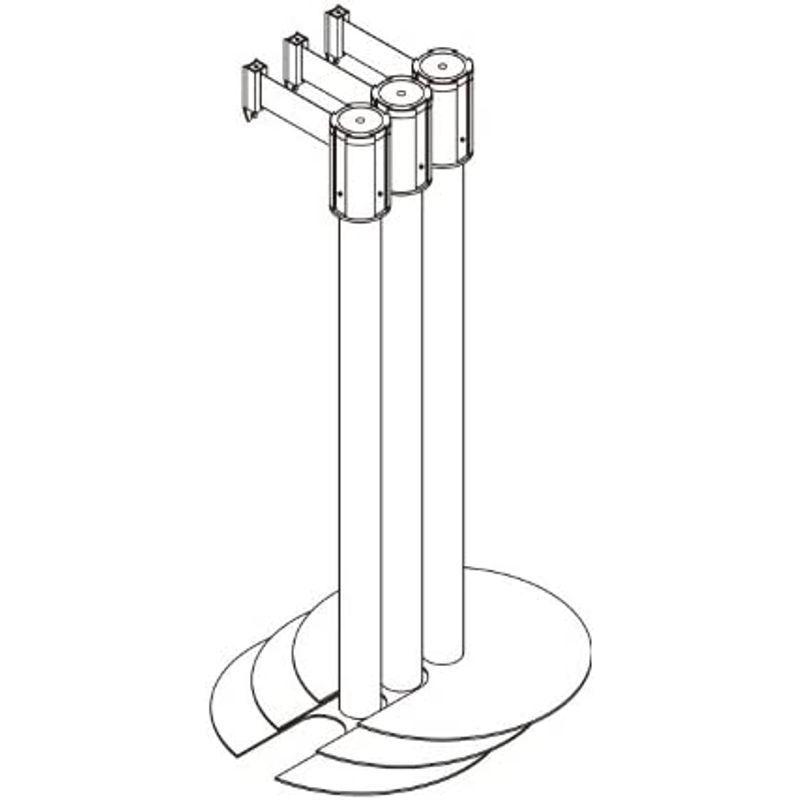 杉田エース　区画整備用品　リールパーテーションスタンドKN　緑