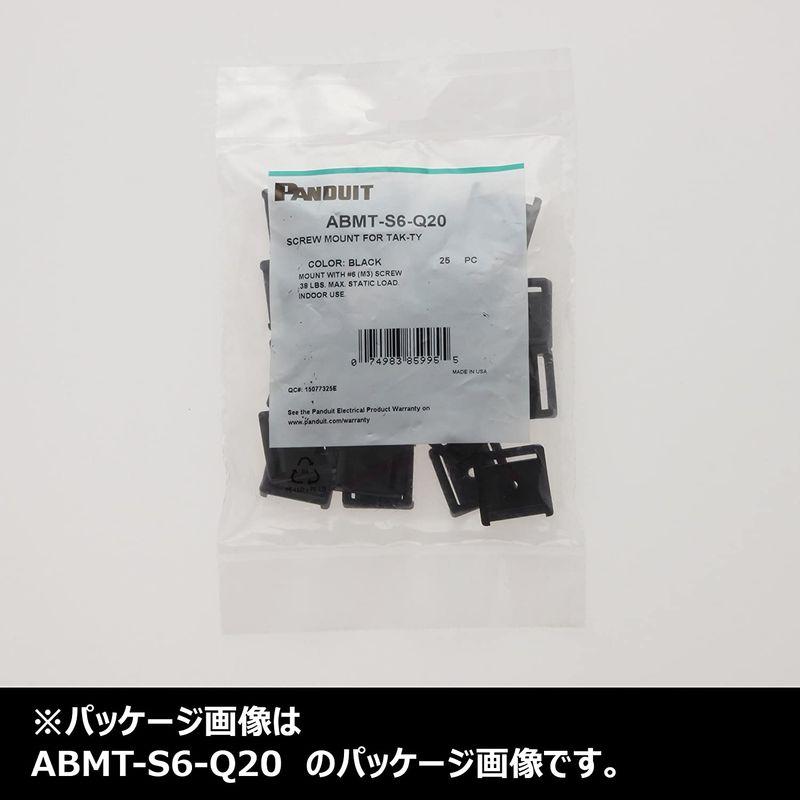 パンドウイット　タックタイ用タイマウント　M3ネジ止め　100個入り　ABMT-S6-C20　黒