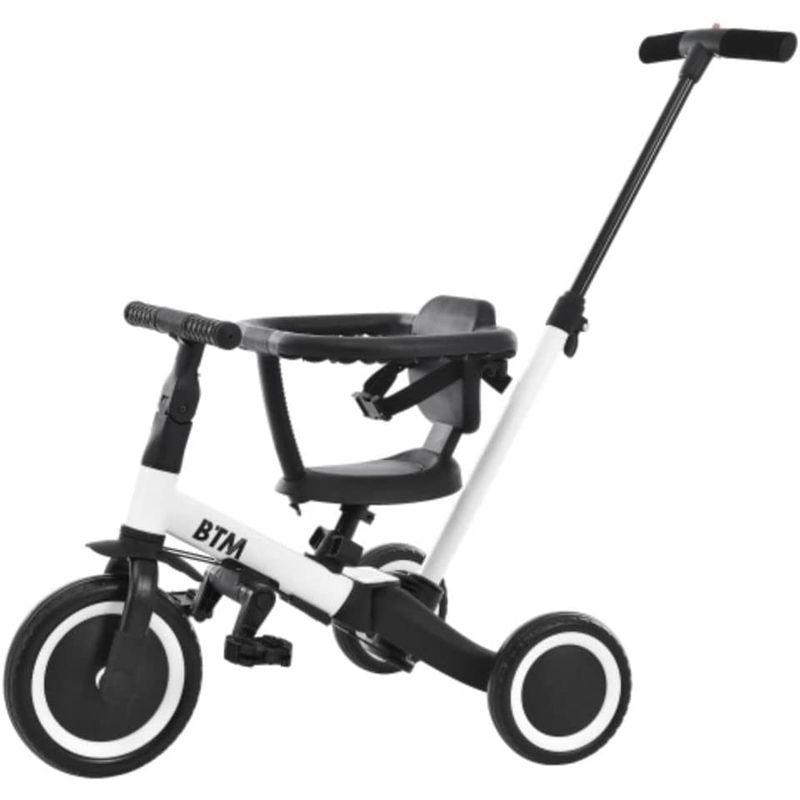 【おすすめ】 BTM 子供用三輪車 4in1 三輪車のりもの 押し棒付き ベビーカー 超軽量 自転車 安全バー付き 組み立て簡単 おもちゃ 乗用玩具 キッ