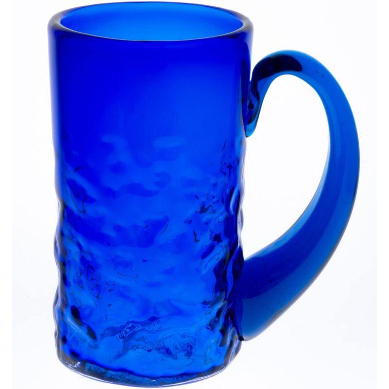 新品 送料無料でこぼこジョッキ 青(取手:水色) 食器、グラス、カトラリー ナガオ 燕三条 チタン 日本酒グラス 槌目 65ml 日本製 TW-11