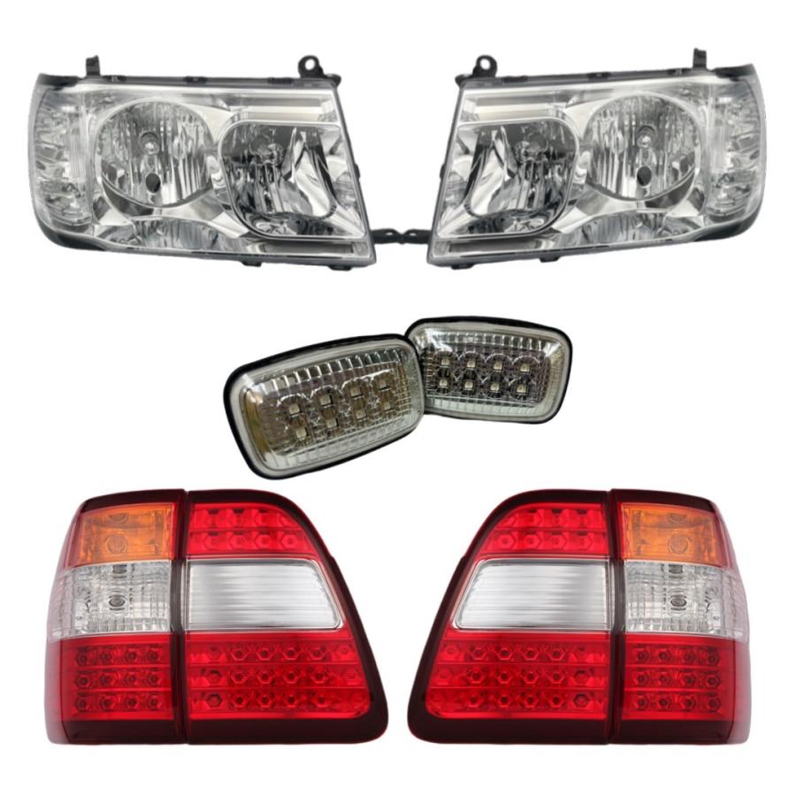 ランクル 100 後期ルック LED サイドマーカー テール 3色 ライト 3点 