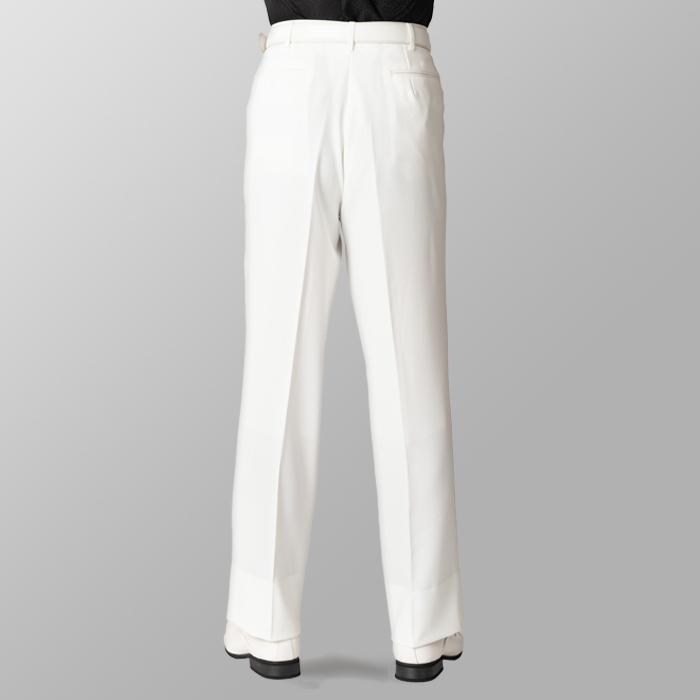 ツータック スラックス パンツ ホワイト 白色 メンズ 男性 矢沢