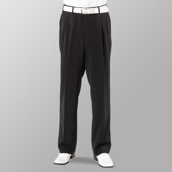 ツータック スラックス パンツ ブラック 黒 メンズ 男性 ゴルフ