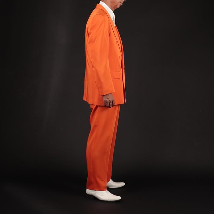 セット割 カラースーツ ダブル オレンジ ステージ衣装 カラオケ衣装