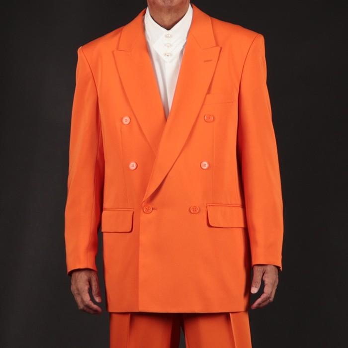 セット割 カラースーツ ダブル オレンジ ステージ衣装 カラオケ衣装