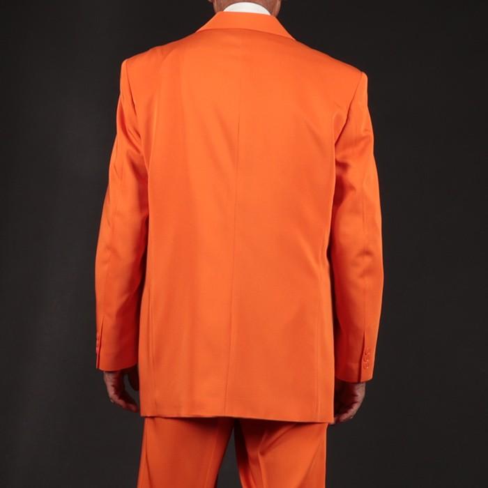 メンズ オレンジ ダブルブレストスーツ ステージ衣装 イニシャル
