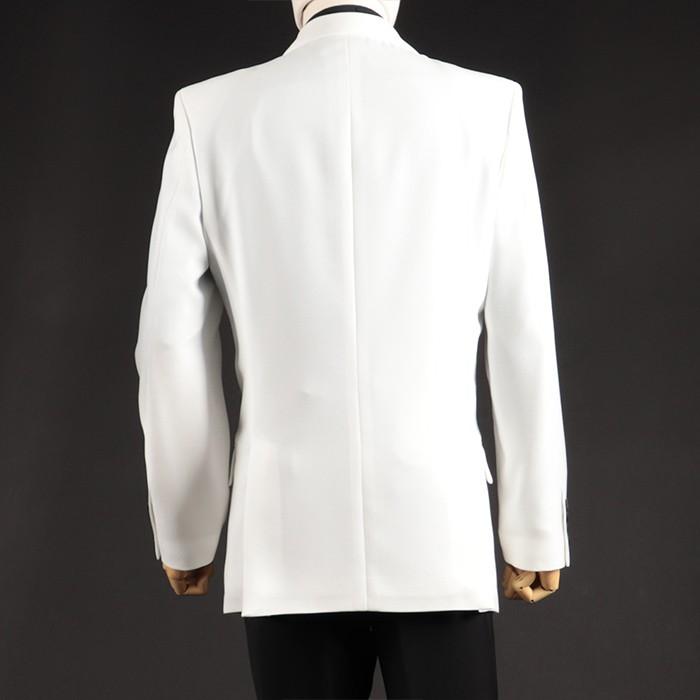 ホワイト 白 シングル ジャケット ステージ衣装 カラオケ衣装 メンズ