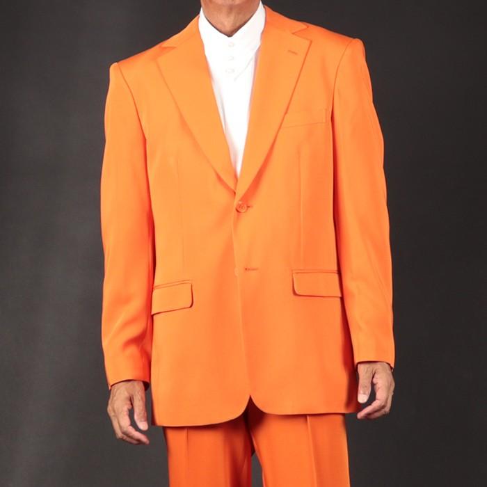 セット割 カラースーツ シングル オレンジ ステージ衣装 カラオケ衣装