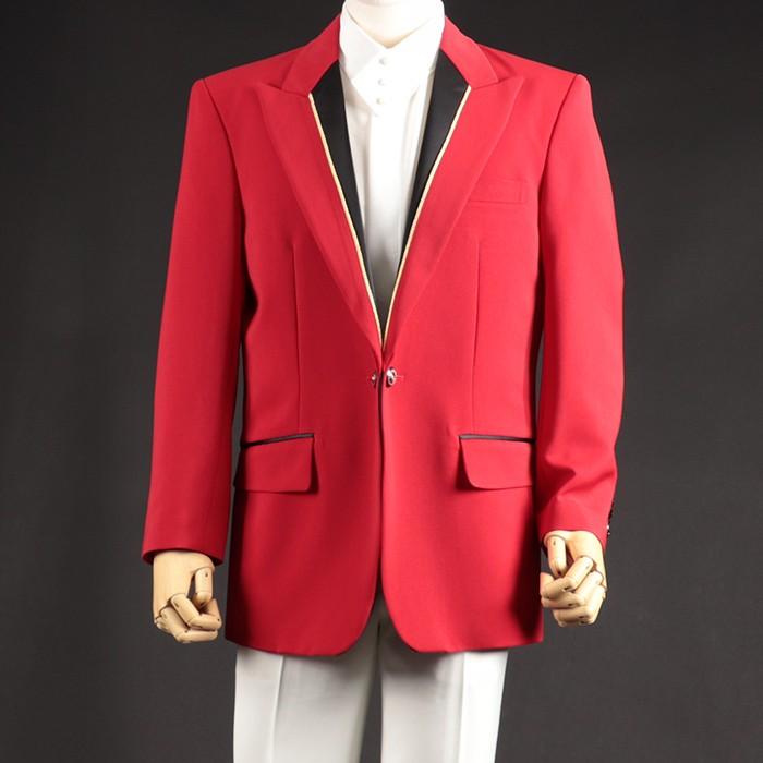 ステージ衣装 カラオケ衣装 メンズ 男性 ダンス レッド 赤 ジャケット