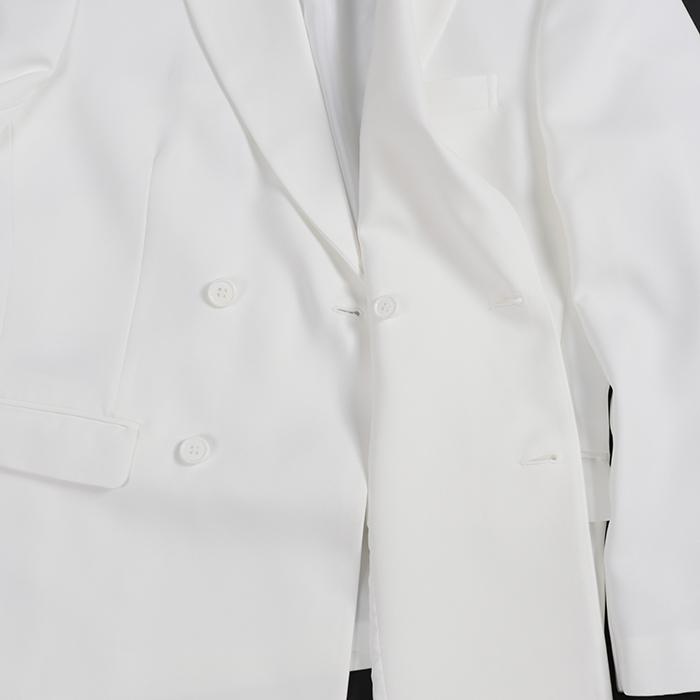 白 ホワイト ジャケット メンズ 男性 ダブル やざわ ステージ