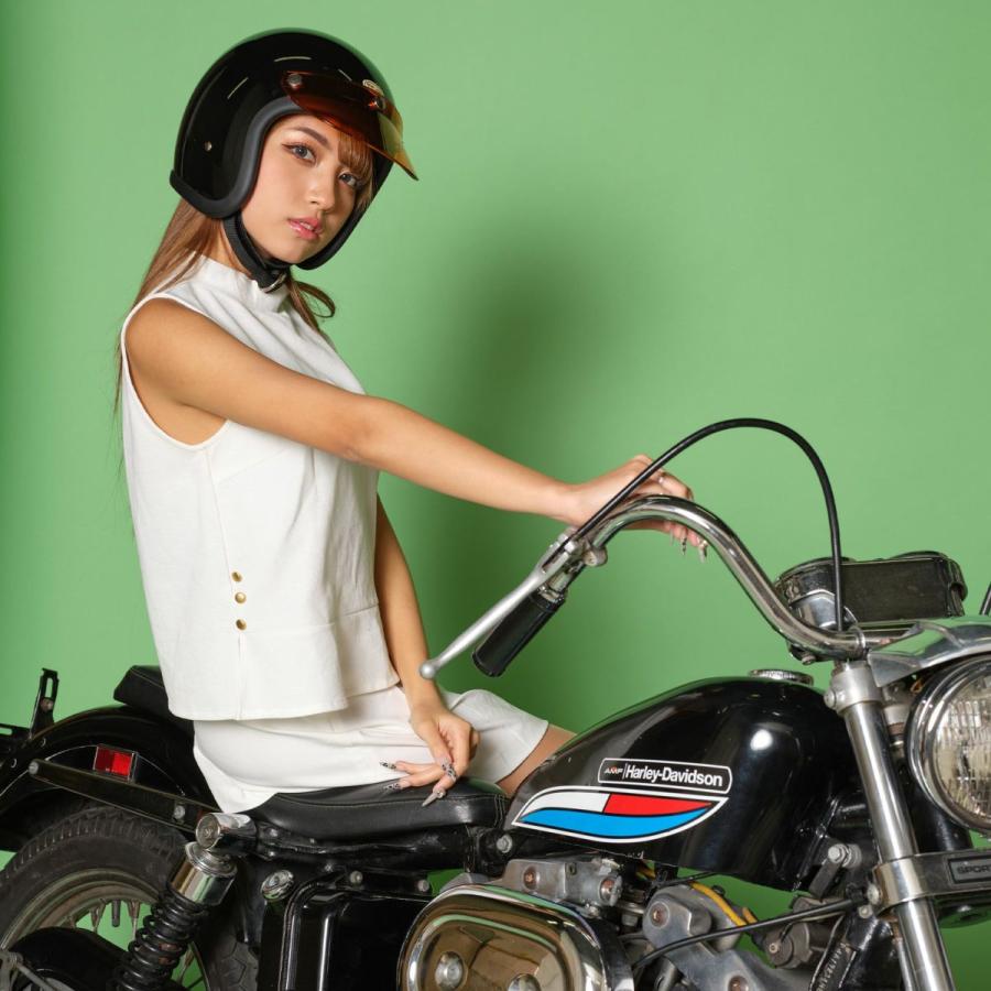 TT&CO. FIRST VISOR アイボリー ジェットヘルメット バイザー フル