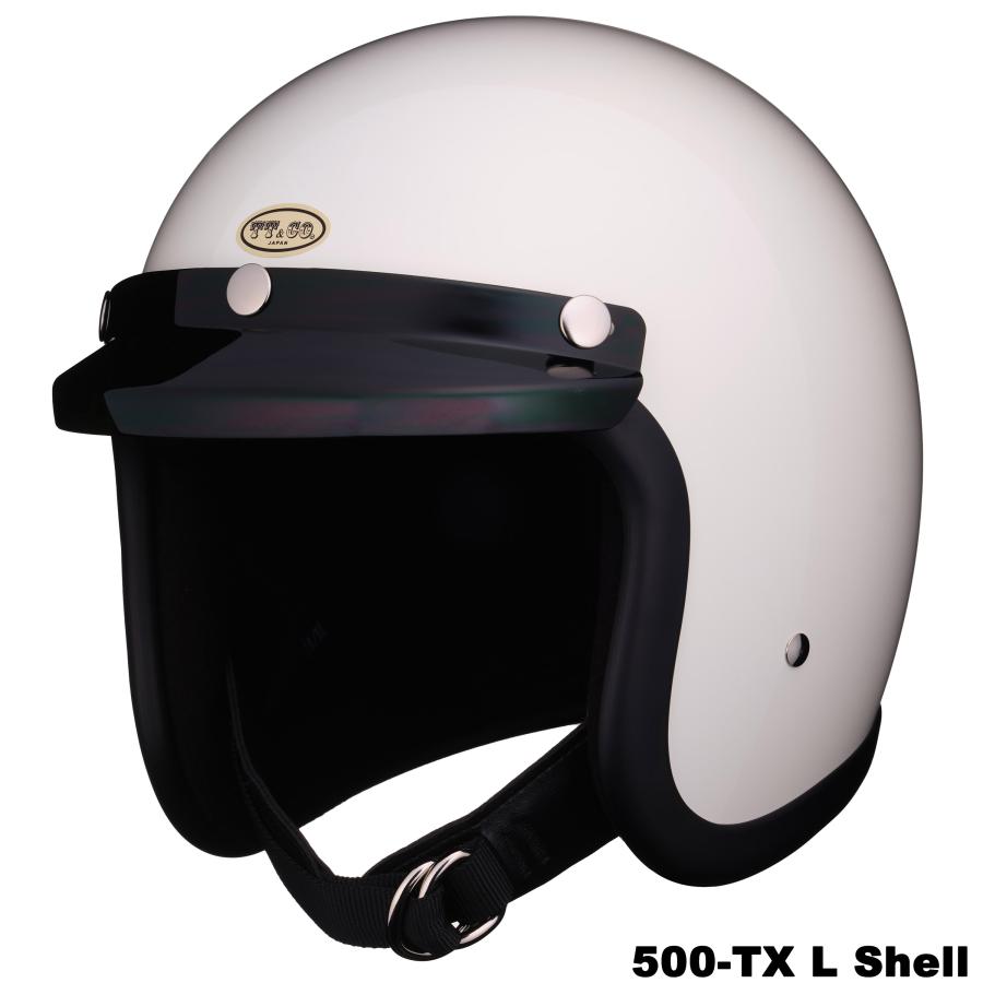 TT&CO. 500-TX 専用バイザー ブラック ジェットヘルメット バイザー