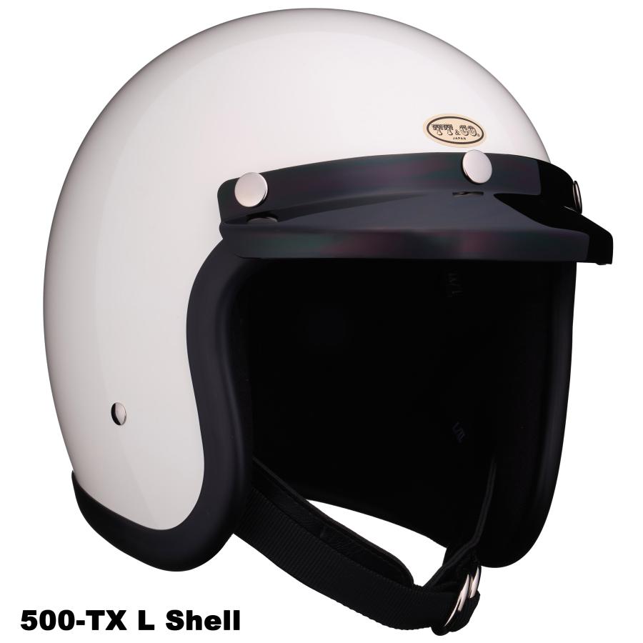 TT&CO. 500-TX 専用バイザー ブラック ジェットヘルメット バイザー
