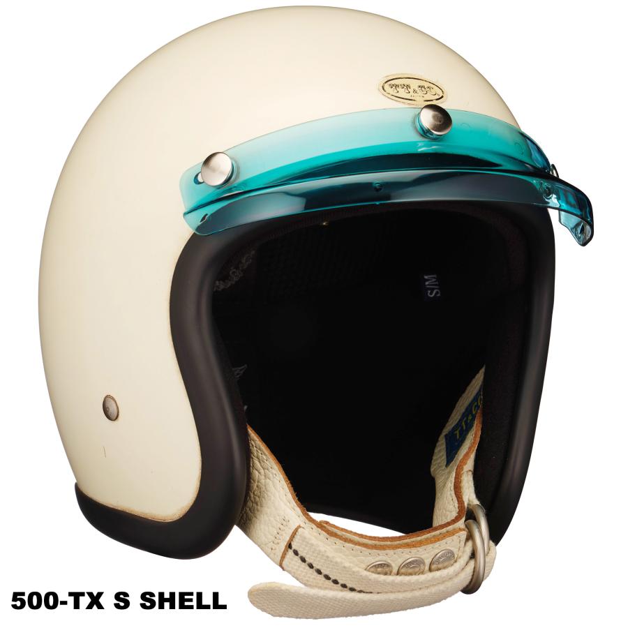 TT&CO. 500-TX 専用バイザー エメラルドブルー ジェット