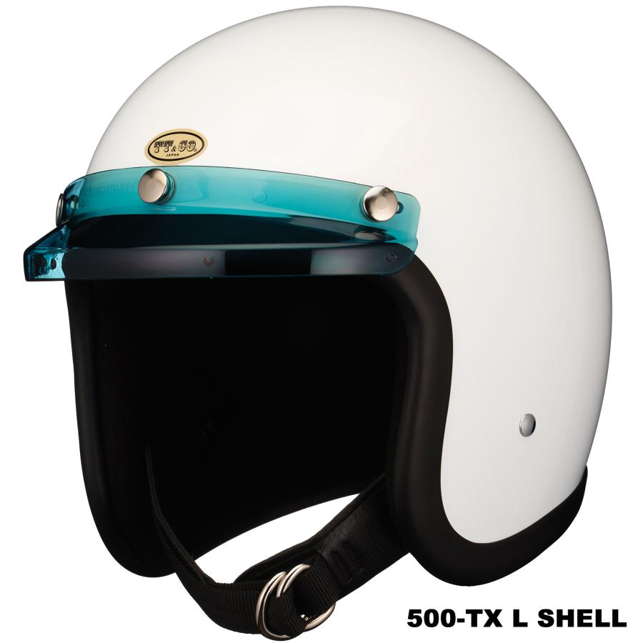 TT&CO. 500-TX 専用バイザー エメラルドブルー ジェット