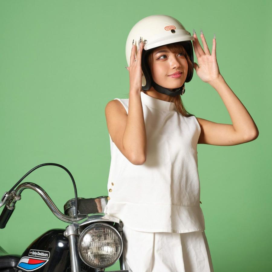 TT&CO. 500-TX 専用バイザー アイボリー ジェットヘルメット バイザー