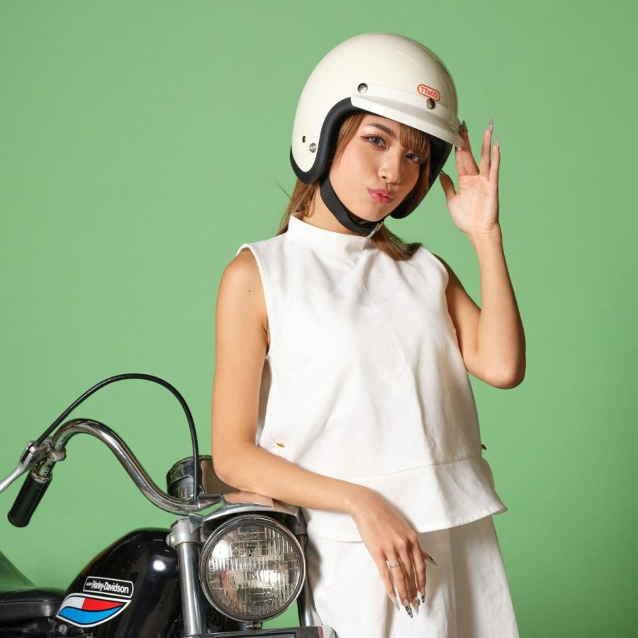 TT&CO. 500-TX 専用バイザー ファイヤーグロー ジェットヘルメット