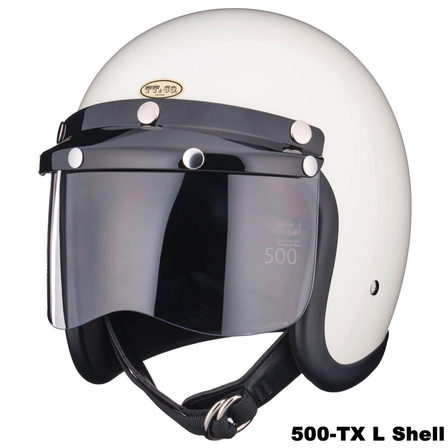 TT&CO. シールド付きミニバイザー 未塗装 ブラック/クリア ジェット