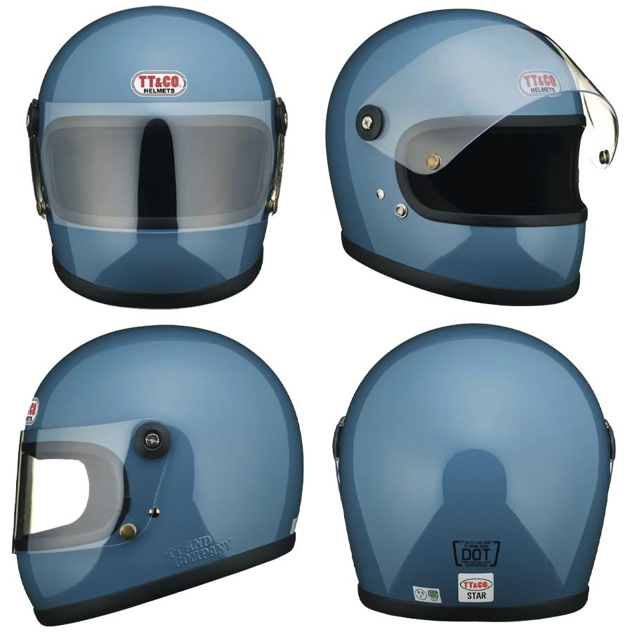 TT＆CO. バイク ヘルメット フルフェイスヘルメット スター シールド