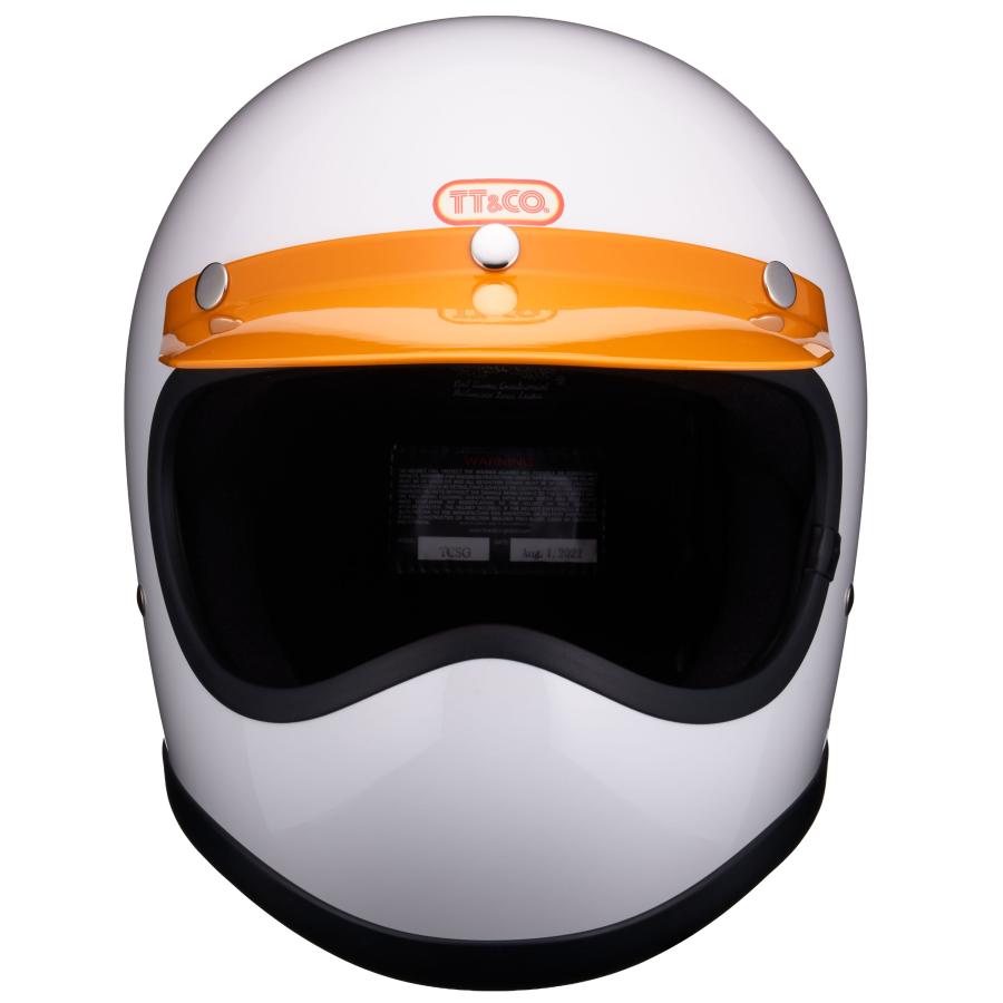 TT&CO トゥーカッター　オレンジイエロー　XL バイザー Mパット付き TT&CO. トゥーカッター 専用バイザー イエロー ジェットヘルメット