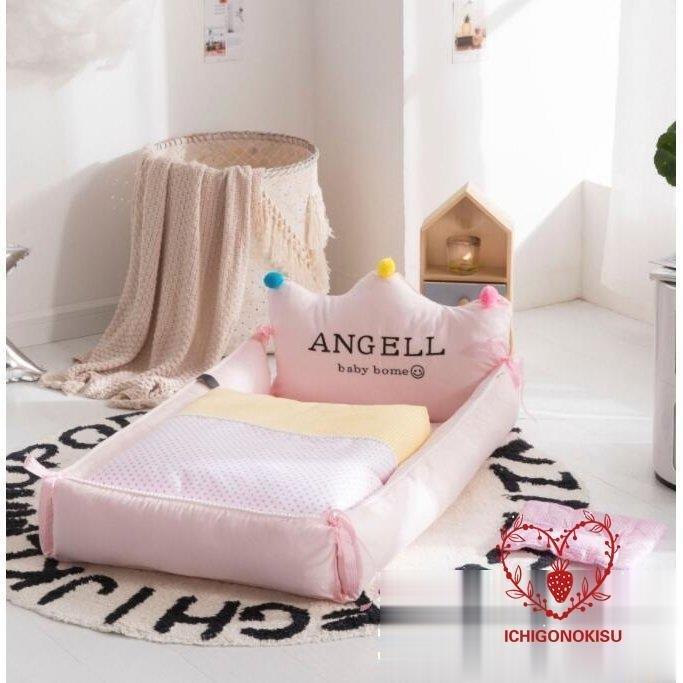 新しい到着 ベッド ベビー用寝具 転落防止 出産お祝い 赤ちゃん 新生児 ベビー ベビークッション ベビーベッド コットン 記念写真 百日祝い 丸洗い インベッド 安心快適 ベビーベッド カラー E Acte Paris Org