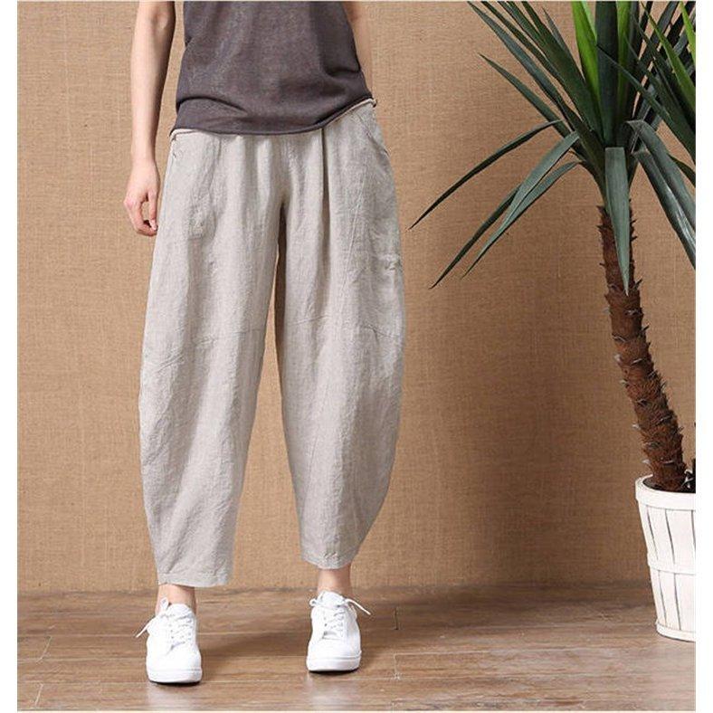 熱い販売 ポケット付き 美脚 ウェストゴム ズボン バルーン レディース 夏 ワイドパンツ テーパードパンツ 綿麻 ボトムス パンツ 無地 スカーチョ スカンツ 着痩せ ワイド バギーパンツ カラー Color4ネイビー Www Sustentec Com Br