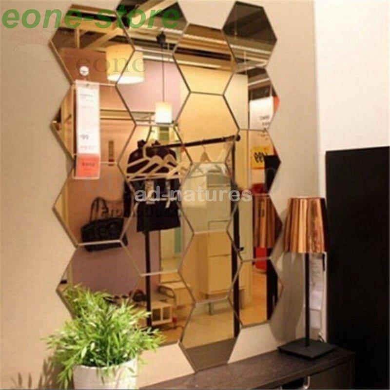 在庫あり 即出荷可 3ミラー 六角形 アクリル リムーバブル ウォールステッカー デカール 家の装飾 ウォールステッカー バリエーション B Www We Job Com