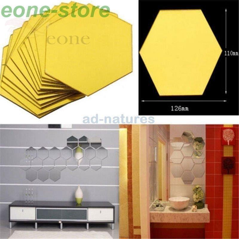 在庫あり 即出荷可 3ミラー 六角形 アクリル リムーバブル ウォールステッカー デカール 家の装飾 ウォールステッカー バリエーション B Www We Job Com