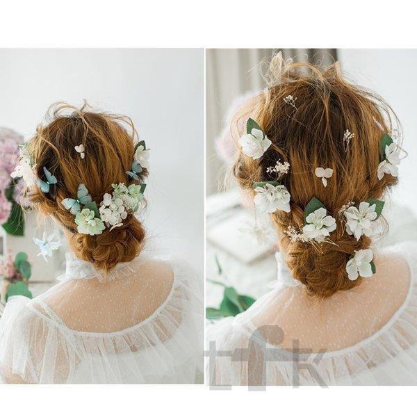 ヘッドドレス 花 花飾り ウェディング 結婚式 髪飾り パーティー 二次会 女子会 お呼ばれ 花嫁 ヘアアクセサリー ブライダル用 ヘアコーム ヘアフォーク 5色 Pd5 Ttapストア 通販 Yahoo ショッピング