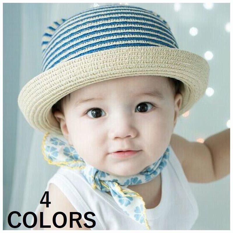 麦わら帽子 ベビー 子供用 キッズ ストローハット ぼうし ハット バイカラー 女の子 男の子 可愛い リゾート ビーチ 海 夏 紫外線対策 かわいい Pf68 Ttapストア 通販 Yahoo ショッピング
