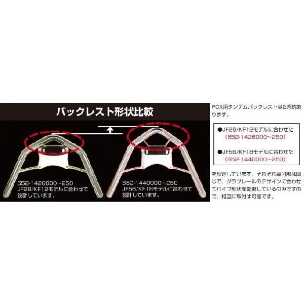 PCX125 / PCX150 用 キタコ製タンデムバックレスト150(シルバー)　スモ-ルクッション　652-1440050_2