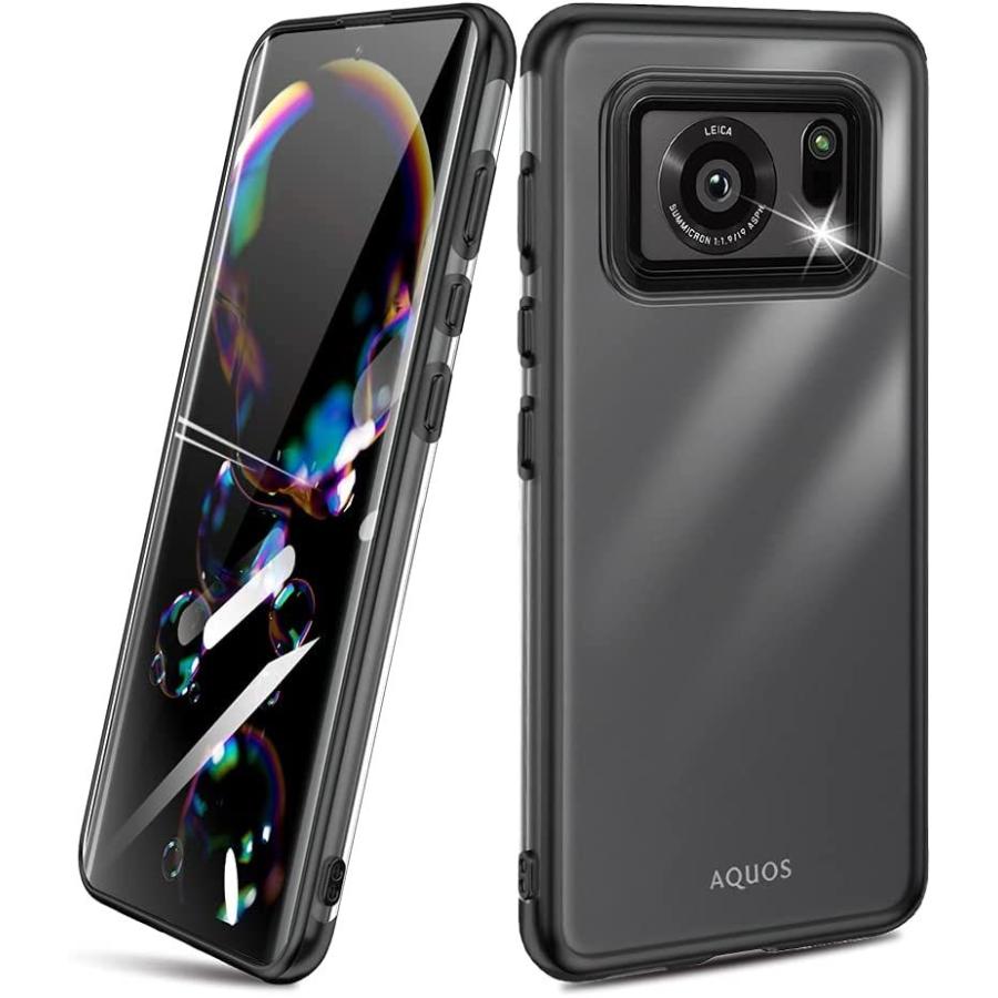 Aquos r6 ケース SH-51B 半透明 持ちやすい、メッキ加工 黄ばみなし 、美しい、軽薄〕柔軟 スマホケース ブラック 魅了 Aquos r6 ケース SH-51B 半透明 持ちやすい、メッキ加工 黄ばみなし 、美しい、軽薄〕柔軟 スマホケース ブラック 魅了
