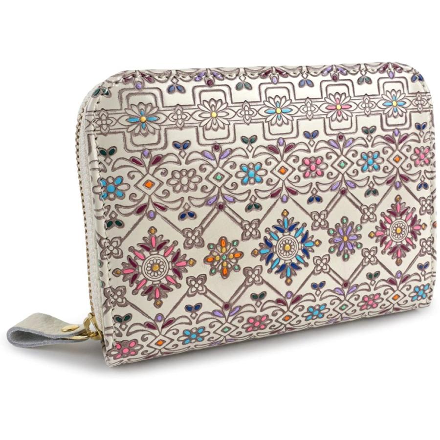 友禅文庫 二つ折り財布 ラウンドファスナー レディース レディースファッション 財布 本革 日本製 Ttbusinessの 友禅文庫 二つ折り財布 文庫革 花柄 手描き お洒落 花柄 フラワーガーデン 彩色 サイフ かわいい Ttbusiness 本物 セール安い