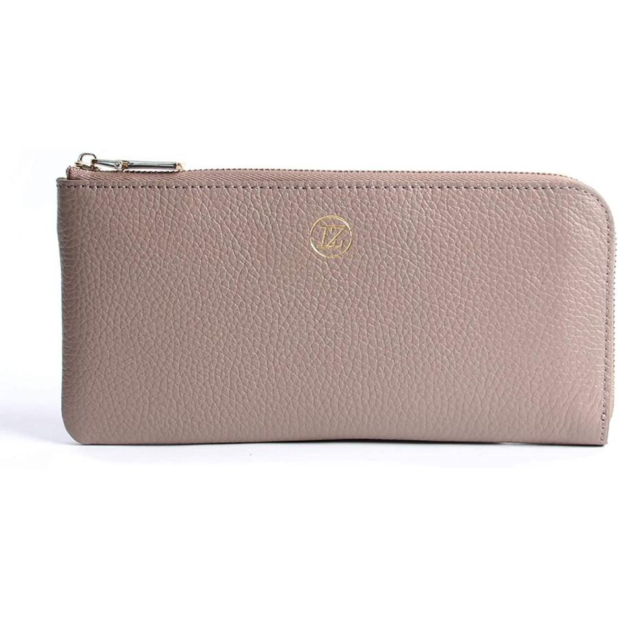 長財布 レディース ブランド 本革 薄い グレーベージュ L字 財布 メンズ 本革 並行輸入品 グレーベージュ L字ファスナー 牛革 Ttbusiness Lizdays 安い新作