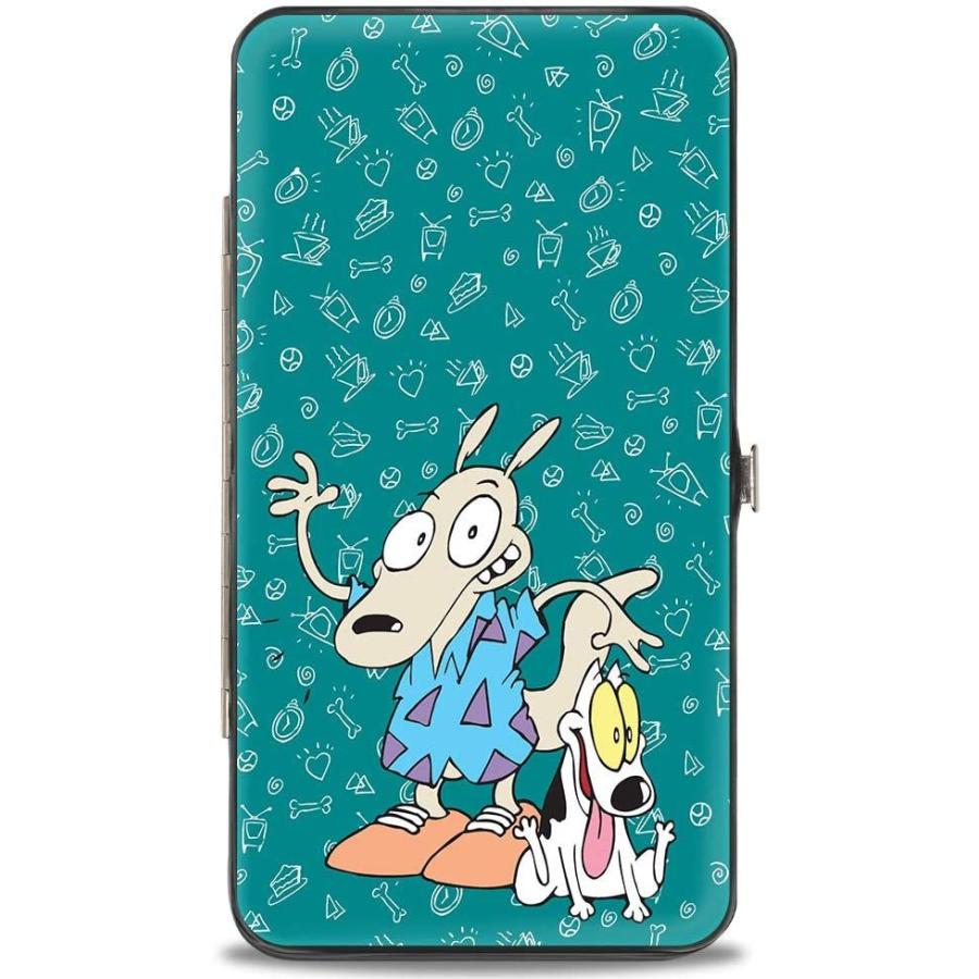 ショップニュース一覧 バックルダウンヒンジ財布 Rocko S Modern Ttbusinessのバックルダウンヒンジ財布 Modern Life Rocko Amp Spunky Pose レディースファッション ロゴ ターコイズ ホワイト Ttbusiness 高級素材使用ブランド人気殺到の